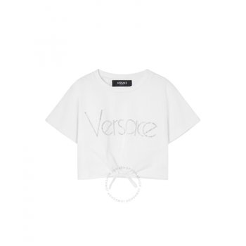 [해외] 영 베르사체 키즈 로고 모티프 크루넥 티셔츠 1015262-1A10805-2W210