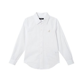 긴팔티 CQK KSEW-SH70820WH 우먼스 솔리드 셔츠 7082 화이트