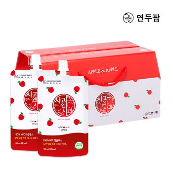 [연두팜] 돌려따는) NFC 착즙 프리미엄 사과즙 100ml 20개입 한박스