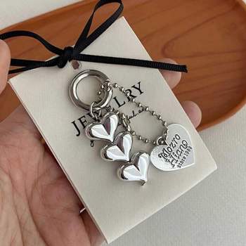 열쇠 고리 메탈 실버 패션 키 링 자동차 휴대폰 홀더 차키키링