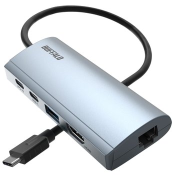 [해외] 5-in-1 USB Type-C PD HDMI LAN USB 3.2 (Gen 1) 85W Power delivery LUD-U3-CGHDSVN 버팔로