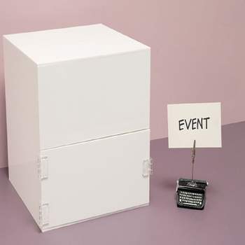 아트사인 투표 추첨 응모 모금함200(흰색) 4397 투명 케이스 헌금함