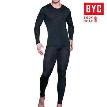 BYC 따뜻한 내복 최고 발열내의 히트텍 남자 보디히트 상하 세트 재색 DBS0036