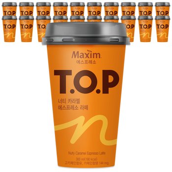 맥심 티오피 너티 카라멜 에스프레소 라떼 컵커피 300mlx20컵+아이스포장