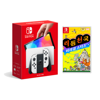 닌텐도 스위치 OLED 화이트+스위치 리듬천국 미라클 스타즈 한글판