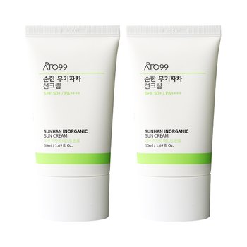무기자차 선크림 50ml 1+1 자극 눈시림 없는 톤업 썬크림