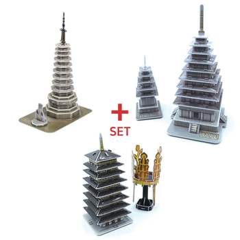 입체퍼즐 팔각석탑 미륵사지석탑 황룡사목탑 교구세트 뜯어만들기 우드락 3D퍼즐 지능개발퍼즐