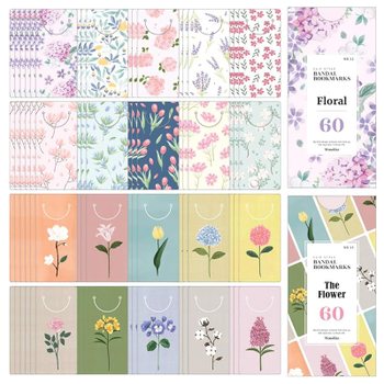 [해외] 모노 라이크 반월 북마크 꽃 + 더 플라워 Bandal Bookmarks Flor
