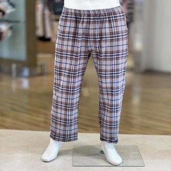 비비안 EZ2950P 면 체크기모 홈웨어 남성 실내복바지