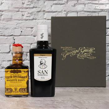 [신세계백화점]주세페주스티 4메달 큐빅 발사믹 식초 250ml + 산도메니코 유기농 엑스트라버진 올리브오일 500ml[매장출고/해피콜불가]