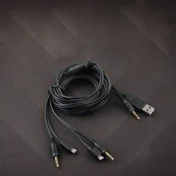Y 전원 스테레오 2M 케이블 USB coms 차량용AUX 옥스단자 스테레오케이블 오디오잭 스피커케이블