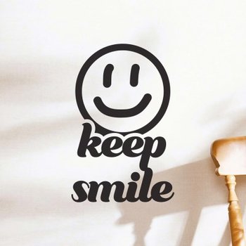 레트로 스마일 keep smile 인테리어 포인트 스티커