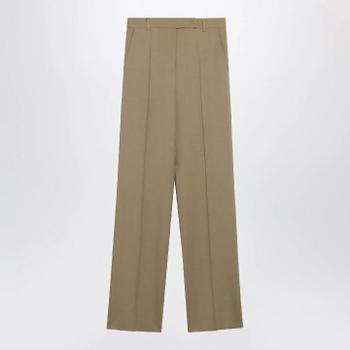 막스마라 Wide leg trousers in camel wool and silk poplin MXMSCACCOWO/XM_MAXM-..