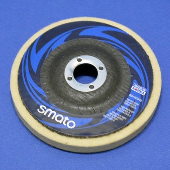 스마토 양모패드휠 그라인더용 100mm 1032547 금속표면 인조대리석 등 고광택 마무리작업