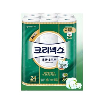 크리넥스 데코소프트 3겹24롤 30m 화장지 롤화장지 생활잡화 휴지 생활용품