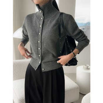 [D&B made] [더 니트]홀덤실버울니트가디건