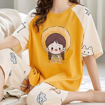 [오노마] ONM 프리티걸 여성 여름잠옷 7부세트 밴딩 홈웨어 파자마