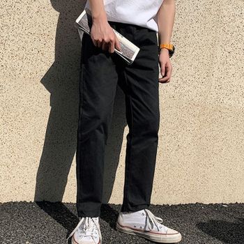 20대 학생 캐주얼 패션 면바지 캠퍼스룩 데일리 코디 (W9EE9EA)