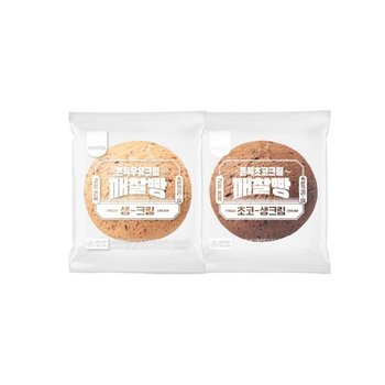 삼립 쫀득크림깨찰빵 2종(우유/초코) 400g 4입 2박스(8입/개별포장)