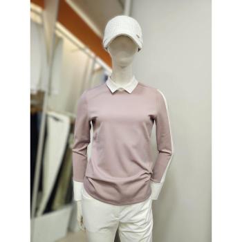 팜스프링스 세이브존01 여성 가을 카라배색 긴팔 티셔츠 STTL-243213 (S41015443)