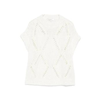 25 FW 안토넬리 다이아몬드 패턴 니트 탑 41682P40849 TP443472691