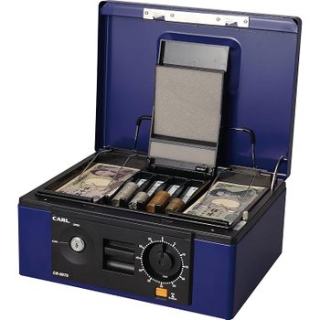 [해외] 컬 사무기 CARL 수제 금고 현금 상자 B5 블루 CB-8670