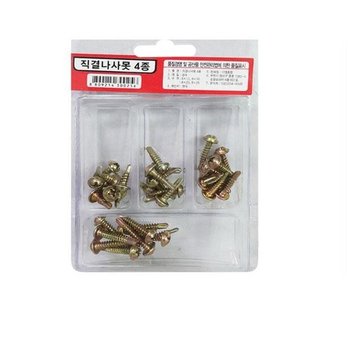 [ME862420_55]드릴모양 나사못 철물 세트 4종