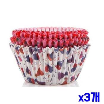 하트 375QNB90 머핀컵 중 60매 x3개 제빵컵 베이킹컵 제빵용기