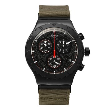 스와치 YVB416 POWER OF NATURE BY THE BONFIRE 남성 나토시계