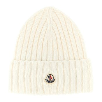 [해외배송] 몽클레어 로고 패치 리브 니트 비니 L10933B00036A9327 030