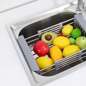 좁은주방 COOV8138 길이조절 올스텐 물빠짐 싱크대 위생 건조대