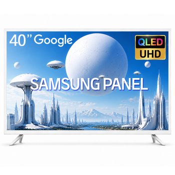 위드라이프 구글 40인치 4K UHD QLED 스마트TV 화이트 LED 모니터겸용 안드로이드 티비