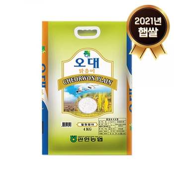(논앤밭위드) NTN339P5 2021년 햅쌀 오대맑음미 4kg(상등급)