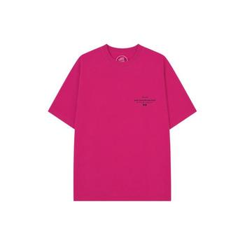 26SS 송지오X안티소셜소셜클럽 오토그래프 로고 반팔 티셔츠 핑크