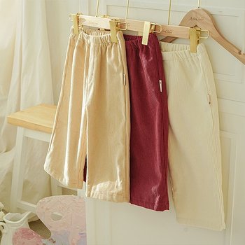 따스함이 느껴지는 쪼꼬미의 코디 - 유아 골덴 와이드팬츠