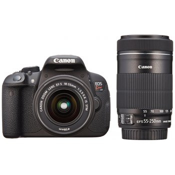 [해외] EOS Kiss X7i EF-S18-55 IS STMEF-S55-250 IS STM KISSX7I-WKIT 디지털SLR 카메라 더블 줌 키트
