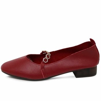 kami et muse Cubic top strap leather flat_KM21s016