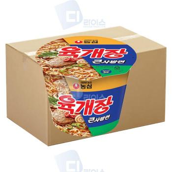 농심 육개장큰사발 24개 컵라면 큰컵 간식 해장 야식 캠핑 얼큰한맛 대용량 박스 (S42285937)