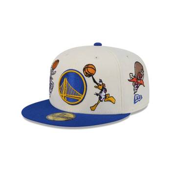 [해외] 뉴에라 스페이스잼 x 골든스테이트 워리어스 튠 스쿼드 크롬 화이트 59FIFTY 5950 피티드 모자 1
