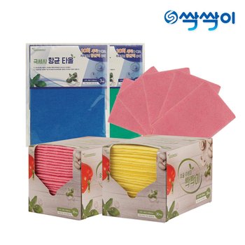 요술 수세미 싹싹이 1세트(수세미 180매+항균행주 3매)