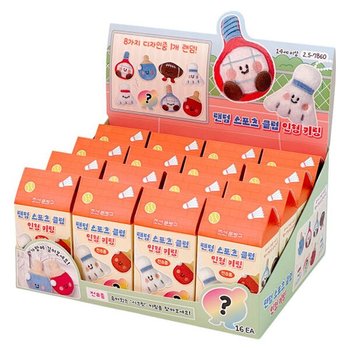 아트박스/조선문방구 16개 랜덤 스포츠 클럽 인형 키링 1박스