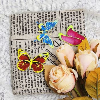 PET 스티커 금박 나비 다이어리 예쁜 다꾸 디자인 문구/사무용품