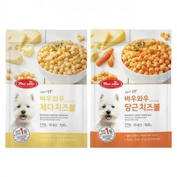 바우와우 강아지 간식 치즈볼100g