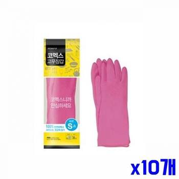 신축성 518PFQ40 좋은 고무장갑 소 x10개 주방용품 주방장갑