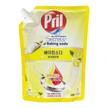 프릴 OUTO6628 베이킹소다 퓨어레몬향 주방세제 리필 1L