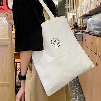 여자 LQL063B4 대학생 스마일 에코 숄더 백 데일리 가방 코디