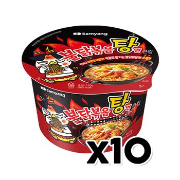 불닭볶음탕면 큰사발 컵라면 120g x 10개