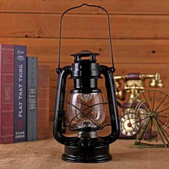 [OEM][해외직구] 빈티지 충전식 LED 랜턴-25cm 블랙 / 무료배송