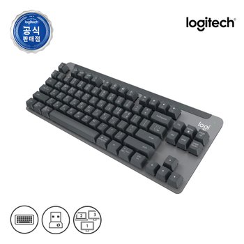 로지텍 무선 기계식 키보드 시그니처 K855 TKL TCC적축 그래파이트 블랙