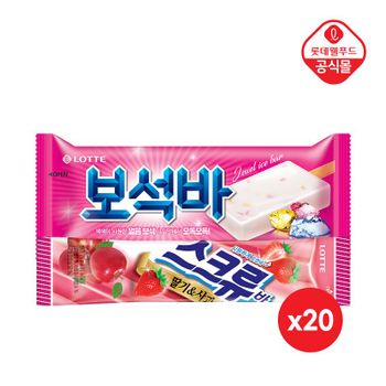롯데 보석바 80ml 20개 + 스크류바 80ml 20개[36262618]